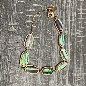 KENDRA SCOTT
Millie Stone-station Bracelet In Abalone Shell/ Rose